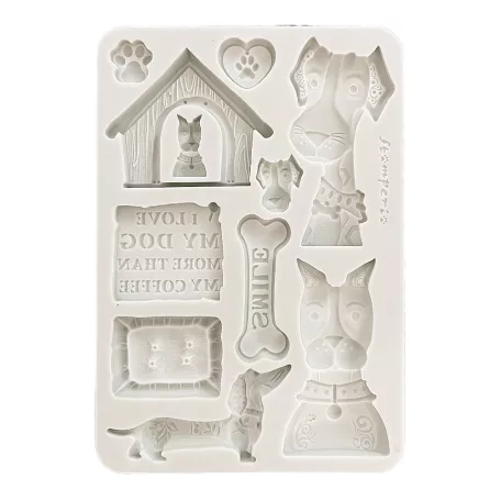 Stamperia Furry Friends Szilikon öntőforma A5 I Love My Dog Silicon Mould (1 db)