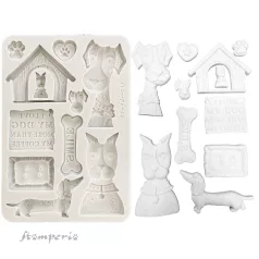   Stamperia Furry Friends Szilikon öntőforma A5 I Love My Dog Silicon Mould (1 db)