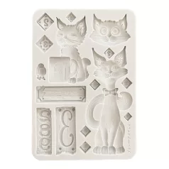   Stamperia Furry Friends Szilikon öntőforma A5 Cats Silicon Mould (1 db)