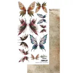   Alchemy of Art Kivágóív 6"X12" (15x30 cm) The Legends Of The Dragons Butterflies Double-sided paper (1 ív)