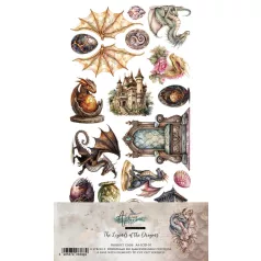   Alchemy of Art Kivágóív 6"x12" (15cm x 30 cm) The Legends Of The Dragons Extras to Cut Set (1 csomag)