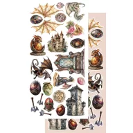  Alchemy of Art Kivágóív 6"x12" (15cm x 30 cm) The Legends Of The Dragons Extras to Cut Set (1 csomag)