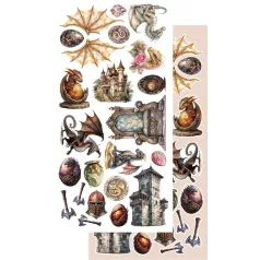   Alchemy of Art Kivágóív 6"x12" (15cm x 30 cm) The Legends Of The Dragons Extras to Cut Set (1 csomag)