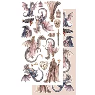   Alchemy of Art Kivágóív 6"x12" (15cm x 30 cm) The Legends Of The Dragons Extras to Cut Set (1 csomag)