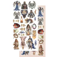   Alchemy of Art Kivágóív 6"x12" (15cm x 30 cm) The Legends Of The Dragons Extras to Cut Set (1 csomag)