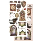 Alchemy of Art Kivágóív 6"x12" (15cm x 30 cm) The Legends Of The Dragons Extras to Cut Set (1 csomag)