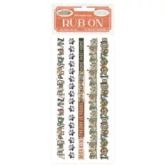   Stamperia Furry Friends Kaparós matrica  Stripes Rub-On (1 ív)