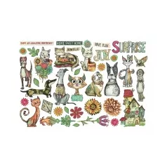   Stamperia Furry Friends Kivágatok - öntapadós Ephemera (1 csomag)