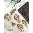 Redesign with Prima Angelic Floral Noel Öntőforma 5″X8″ Décor Mould (1 db)