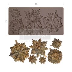   Redesign with Prima Frosted Snowflake Wonders Öntőforma 5″X10″ (12,7x25,4cm) Décor Mould (1 db)