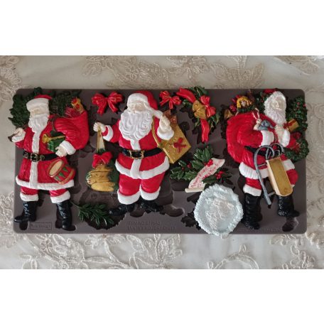 Redesign with Prima Santa's Holiday Cheer Öntőforma 5″X10″ (12,7x25,4cm) Décor Mould (1 db)