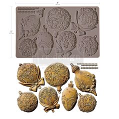   Redesign with Prima Shimmering Holiday Ornaments Öntőforma 5″X8″ Décor Mould (1 db)