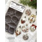 Redesign with Prima Shimmering Holiday Ornaments Öntőforma 5″X8″ Décor Mould (1 db)