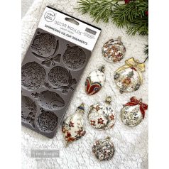   Redesign with Prima Shimmering Holiday Ornaments Öntőforma 5″X8″ Décor Mould (1 db)