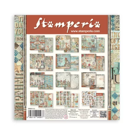 Stamperia Furry Friends Papírkészlet 8" (20 cm)  Paper Pack (10 ív)