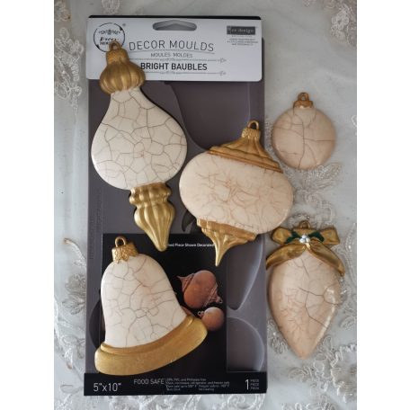 Redesign with Prima Bright Baubles Öntőforma 5″X10″ (12,7x25,4cm) Décor Mould (1 db)