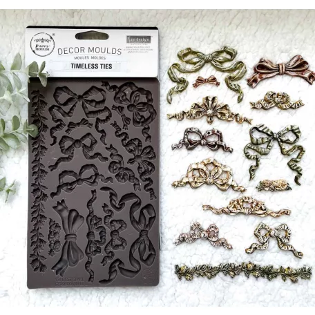 Redesign with Prima Timeless Ties Öntőforma 5″X8″ Décor Mould (1 db)