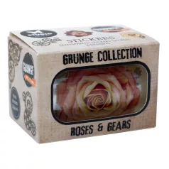   Studio Light Roses & Gears Átlátszó matricák Grunge Transparent Stickers on Roll (1 db)