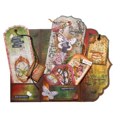 Studio Light Tag Envelope Stencil A4 Grunge Stencil (1 db)