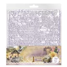 Acetát lap 8" (20 cm) Studio Light Growing & Blooming Acetate Sheets Dark Purple & White (6 ív)