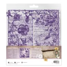 Acetát lap 8" (20 cm) Studio Light Growing & Blooming Acetate Sheets Dark Purple & White (6 ív)