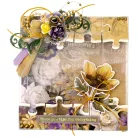 Acetát lap 8" (20 cm) Studio Light Growing & Blooming Acetate Sheets Dark Purple & White (6 ív)