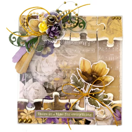 Acetát lap 8" (20 cm) Studio Light Growing & Blooming Acetate Sheets Dark Purple & White (6 ív)