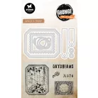 Studio Light Label & Stamp Vágósablon bélyegzővel Grunge Stamp & Dies (1 csomag)