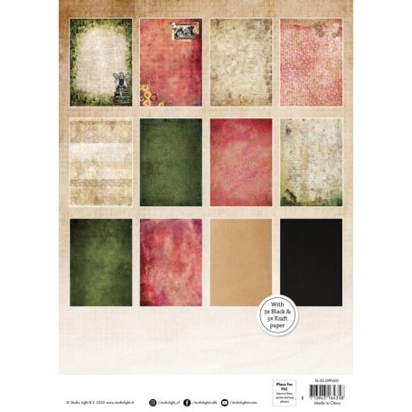 Studio Light Background Papers Papírkészlet A4 Grunge Designer Paper Pad (36 lap)