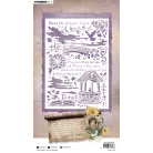 Stencil A5 Studio Light Growing & Blooming Mask Bless The Friends I Love (1 db)