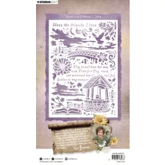   Stencil A5 Studio Light Growing & Blooming Mask Bless The Friends I Love (1 db)