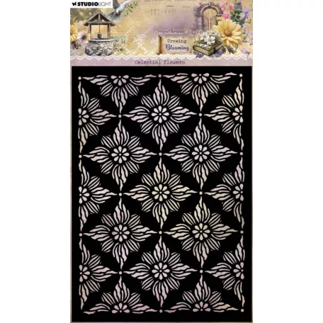 Stencil A5 Studio Light Growing & Blooming Mask Celestial Flowers (1 db)