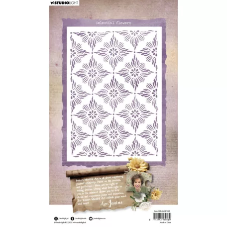 Stencil A5 Studio Light Growing & Blooming Mask Celestial Flowers (1 db)