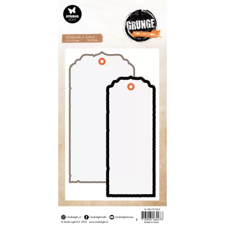 Studio Light Slimline & Labe Vágósablon Grunge Cutting Dies (1 csomag)