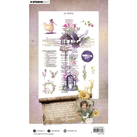 Szilikonbélyegző  Studio Light Growing & Blooming Clear Stamp In Faith (1 csomag)