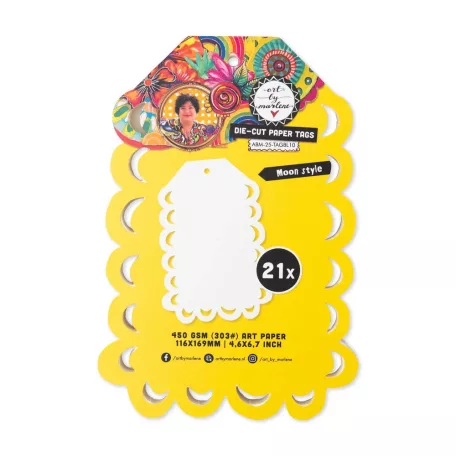 Art by Marlene Moon Style Címke Die-cut Paper Tags (21 db)