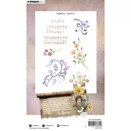 Szilikonbélyegző  Studio Light Growing & Blooming Clear Stamp Hopeful Swirls (1 csomag)
