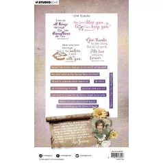   Szilikonbélyegző  Studio Light Growing & Blooming Clear Stamp Give Thanks (1 csomag)