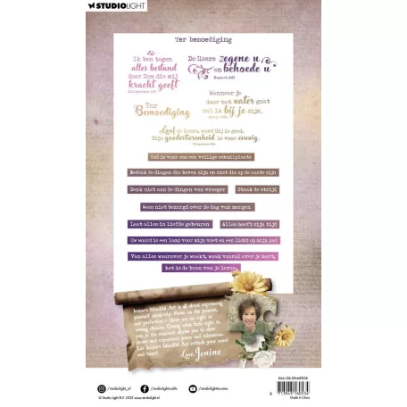 Szilikonbélyegző  Studio Light Growing & Blooming Clear Stamp Ter Bemoediging (1 csomag)