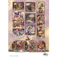   Papírkészlet A4Studio Light Fairy Christmas A4 Christmas Card Making Paper Pad (14 lap)