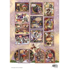   Papírkészlet A4Studio Light Fairy Christmas A4 Christmas Card Making Paper Pad (14 lap)