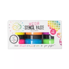   Art by Marlene Neon Stencil paszta 50 ml Stencil Paste (6 db)