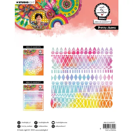 Art by Marlene Pretty Shapes Stencil Mask (1 db)