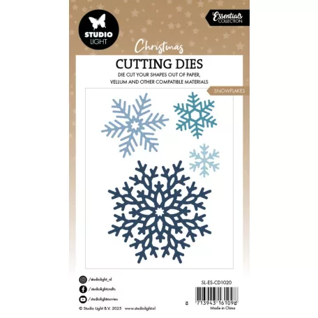 Vágósablon Studio Light Snowflakes Christmas Cutting Die (1 csomag)