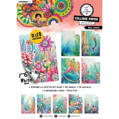 Art by Marlene Sea Scenes Kollázs papír A4 Collage Paper (20 ív)