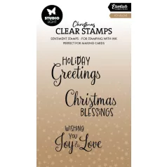  Szilikonbélyegző Studio Light Joy & Love Christmas Clear Stamp (1 csomag)