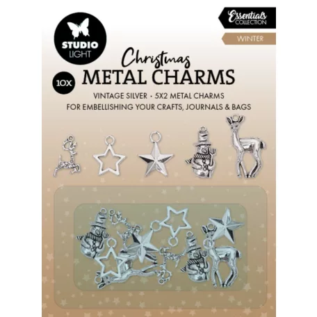 Fém medál Studio Light Winter Elements Essentials Metal Charms (1 csomag)