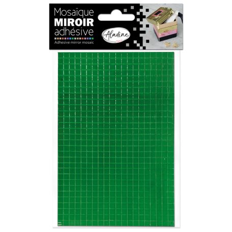 Öntapadós tükörmozaik Zöld / Green - AladinE Mirror mosaic (2 ív)