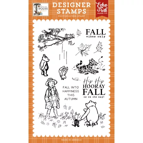 Echo Park Winnie The Pooh Autumn Szilikonbélyegző Fall Into Happiness Clear Stamps (1 db)