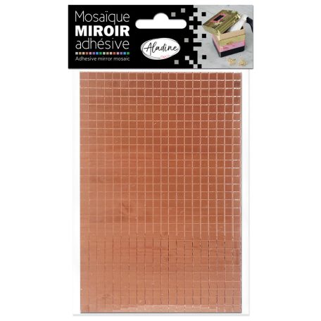 Öntapadós tükörmozaik Réz / Copper - AladinE Mirror mosaic (2 ív)